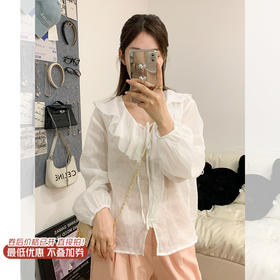 <曾小咸推荐>巨折清仓秒杀，稀有现货24小时发【仅限今日】荷叶衬衫