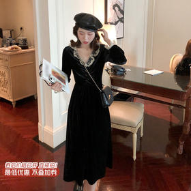 <曾小咸推荐>巨折清仓秒杀，稀有现货24小时发【仅限今日】 甜美的蕾丝金丝绒 长短闺蜜可穿搭