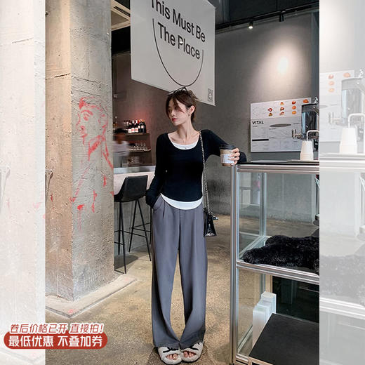 <曾小咸推荐>巨折清仓秒杀，稀有现货24小时发【仅限今日】【休闲时刻】2色磨毛西装裤 商品图0