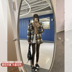 <曾小咸推荐>微信粉丝秒杀专场 仅此今天 活动结束下架！！【秀场日记】复古短款格子毛呢外套 日常359.00 立减199.01 秒杀159.99！！