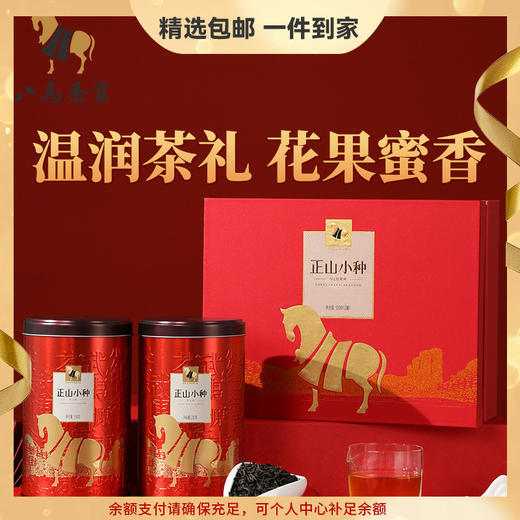八马茶叶 正宗武夷山原产正山小种红茶新茶送礼茶叶礼盒装500g 商品图0