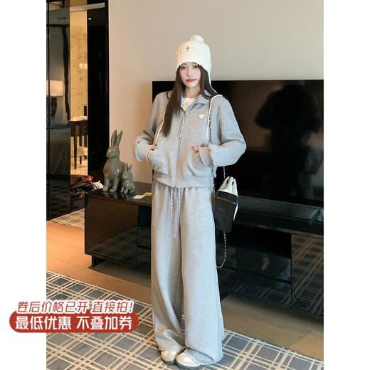 <曾小咸推荐> 现货秒杀！微信超特价！两面穿灰色格子卫衣外套 日常209.99 立减110 秒杀99.99！ 灰色裤子秒杀79.99！ 商品图1