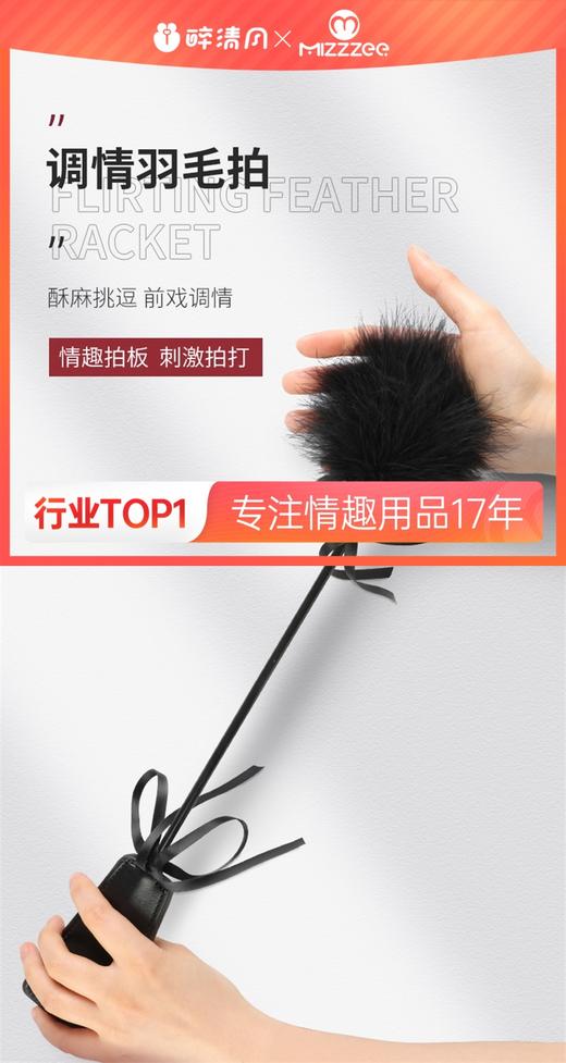 谜姬情趣羽毛棒黑色 商品图0