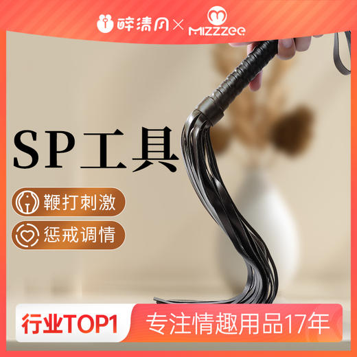 【情趣用品】谜姬 流苏黑色皮鞭 商品图0