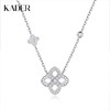 卡蒂罗/KADER 四叶花项链 幸运四叶草系列 满钻镶嵌爆闪简约小众锁骨链 周年优雅浪漫精致高级感日常表白 约会 商品缩略图0
