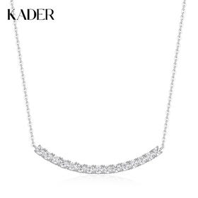 卡蒂罗KADER 流光微笑项链  满钻镶嵌梦幻璀璨轻奢高级氛围感可调节锁骨链 温柔气质春夏浪漫穿搭配饰