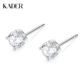 卡蒂罗KADER 星点耳钉 简约造型设计925银大颗闪锆镶嵌爆闪轻奢养耳洞耳饰 小众精致日常通勤百搭七夕限定显气质