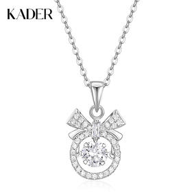 卡蒂罗KADER 灵动少女心项链 闪锆满铺蝴蝶结花环甜美浪漫小众轻奢设计 通勤百搭 女友告白纪念日 925银 项链 女款 告白纪念日 礼盒