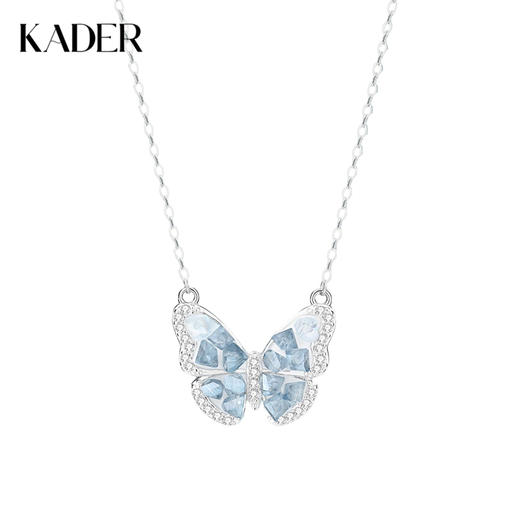 卡蒂罗KADER 蝴蝶项链 925银碎冰冰蝴蝶小众高级感女友甜美气质璀璨闪耀可调节锁骨链 浪漫优雅仙气百搭 商品图0