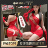 【情趣内衣】霏慕 热烈玫瑰单肩网衣裙连身袜套装7564 商品缩略图0