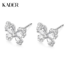 卡蒂罗KADER 冰蝶流光耳钉 在逃公主系列 925银立体蝴蝶满铺闪锆甜美轻奢设计 #好运 闪耀吸睛不易撞款