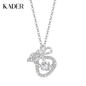卡蒂罗KADER 闪闪福袋项链 转运钱袋 本命年新中式福禄好运上岸锦鲤气质轻奢精致锁骨链 #好运 925银 项链 女款 银色 礼盒