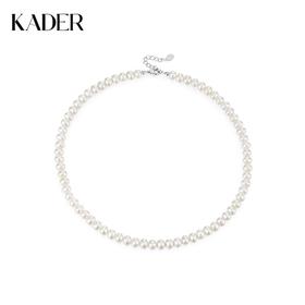 【淡水珍珠】卡蒂罗/KADER 时韵珍珠项链 莹润珍珠母亲妈妈法式复古赫本风可调节锁骨链 优雅气质温柔百搭