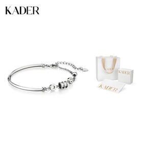 KADER卡蒂罗 合金 闪钻小蛮腰手镯 优雅百搭手链 简约小众设计款手饰 双色 女款 #闪耀银河    礼物#送女友 母亲节礼物#简约大方