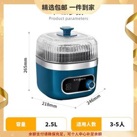 东菱（Donlim） 空气炸锅家用多功能智能无油电炸锅 电煮锅电煎锅 透明可视炸薯条机DL-7711 标配-静谧蓝 心选到家