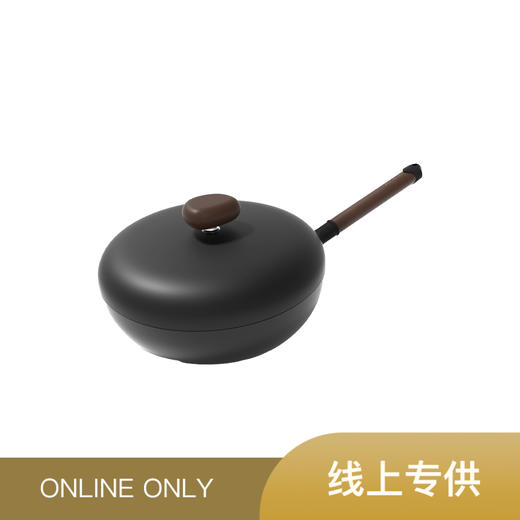 VELOSAN/温仑山 火山岩鹅卵石铁锅32cm 不粘锅 无涂层 精铁锅家用防锈燃气灶通用 商品图0