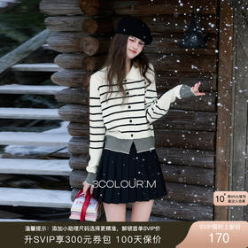 miu系条纹针织衫穿搭