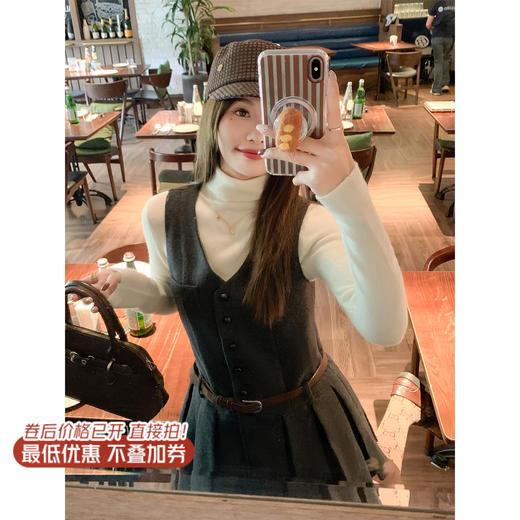 <曾小咸推荐> 现货秒杀！微信超特价！巨好看灰色v领吊带连衣裙 日常289.99 立减160 秒杀129.99！ 商品图1