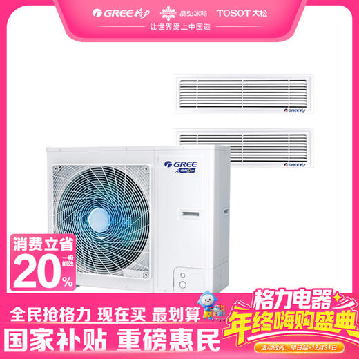 格力·颐居一拖二中央空调 风管多联机 主机 GMV-H80WL/Db；配线控器；包安装 商品图0