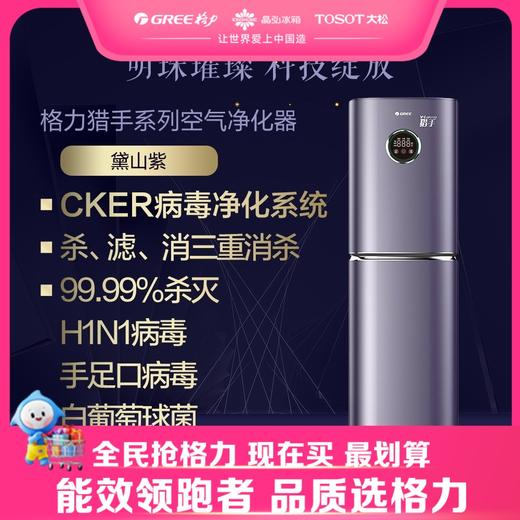 格力·猎手系列 空气净化器  KXJFA300-A02 黛山紫 参考适用面积21-36㎡ 商品图0