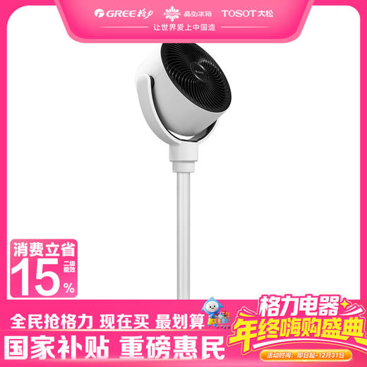 格力·落地循环扇 电风扇 FXDZ-20X61Bg5 黑+白色 商品图0