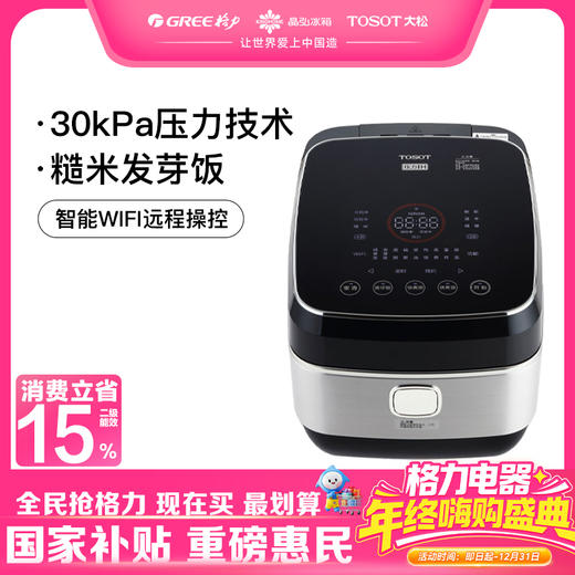 【预售】格力·大松·IH电饭煲 百香煲GDCF-4009C （黑+银） 商品图0