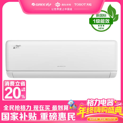 格力·凉之沁新国标一级节能大一匹挂式空调KFR-26GW/(26512)FNhAb-B1 商品图0