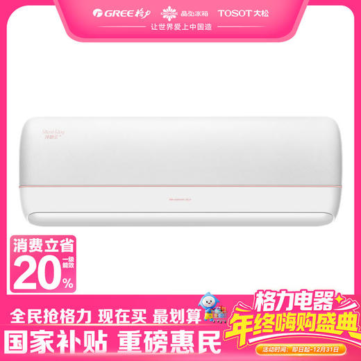 格力·冷静王+变频冷暖大一匹一级能效挂机空调 KFR-26GW/(26562)FNhAa-B1(WIFI)（皓雪白） 商品图0