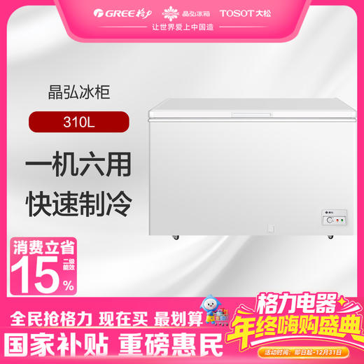 晶弘·冰柜 单温转换柜 310L  BC/BD-310D/磨砂白 商品图0