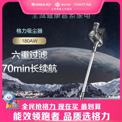 【预售】格力·手持推杆式吸尘器  VCBG05T-B01B 银色 商品图0