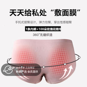 【一条内裤=100朵玫瑰精华】玫瑰精华内裤5条礼盒装，无痕裸感，石墨烯导湿，舒适不勒❗️女士内裤伴手礼新年礼盒年货礼盒