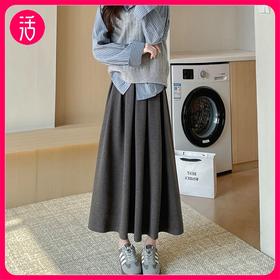 任2条减10【显高显瘦 保暖遮肉】梦惠妮法式优雅毛呢裙半身裙 常规款/加绒款可选