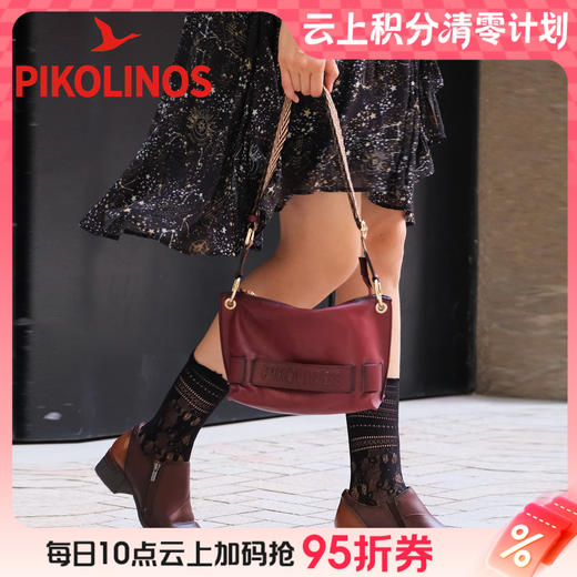 【云粉节】BF楼Pikolinos派高雁秋季擦色牛皮深口侧拉链中粗跟通勤单鞋PL252714.吊牌价2580. 商品图0