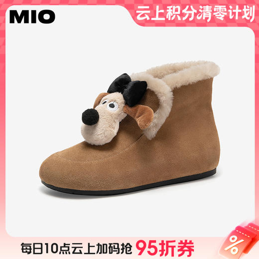 BF楼MIO雪地靴冬季可爱玩偶2025新款豹纹保暖毛毛加绒短靴M256652913吊牌价1498活动价1098 商品图0