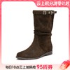 【云粉节】【思加图】BF楼思加图2025新款原野牧歌复古西部牛仔靴棕色堆堆靴女靴子EIL03吊牌价2290 商品缩略图0