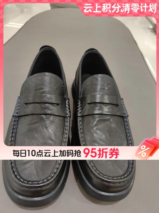 【云粉节】BF楼千百度男鞋秋季新款真皮一脚蹬豆豆鞋商务正装休闲皮鞋乐福鞋A26133132吊牌价1199活动价815 商品图0