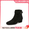 【云粉节】【思加图】BF楼思加图2025新款气质通勤时装靴棕色短靴粗跟美拉德女靴子Y8901, 吊牌价1790 商品缩略图0