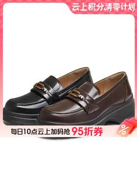 【云粉节】BF楼康莉乐福鞋2025秋新款专柜正品复古厚底英伦女单鞋KHM56323 吊牌价980 活动价599