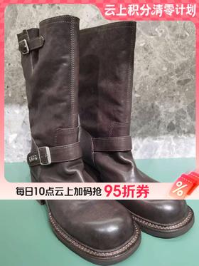 【云粉节】BF楼westory秋冬新款圆头厚底复古马丁靴