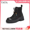 【云粉节】BF楼TATA他她靴子女2025秋羊皮靴工装靴厚底马丁靴新款短靴W3M04DD5吊牌价1099 商品缩略图0