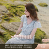 三彩独醒2025夏季新款法式荷叶边V领雪纺连衣裙A字裙长裙度假F 商品缩略图0