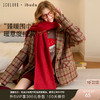 三彩2025新款复古节日红节庆流苏毛绒围巾围脖保暖松弛氛围感女 商品缩略图0