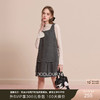 【绵羊毛】三彩2025冬季新款方领蝴蝶结毛呢连衣裙无袖背心裙M 商品缩略图0