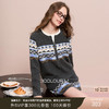 三彩2025冬季新款针织套装圆领提花针织衫上衣高腰半身裙两件套M 商品缩略图0