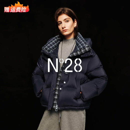N°28 白鹅绒服女秋冬短款小个子连帽宽松显瘦防风保暖羽绒外套8855A1Y257 商品图2
