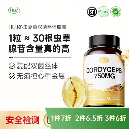 【通过69项检测】冬虫夏草双菌丝体胶囊 顺丰发货 三件更优惠 商品图0
