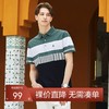 【100%丝光长绒棉】柒牌男士条纹polo衫夏季薄款短袖翻领T恤	124T70480 商品缩略图0