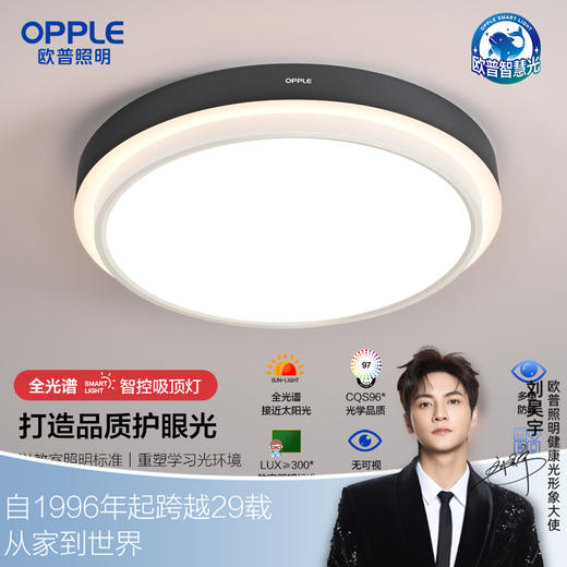 欧普（OPPLE）朗澈卧室专业光学圆形防眩贴顶吸顶灯 商品图0
