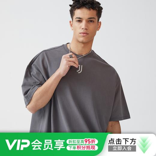 尤文图斯薄短袖T恤半袖刺绣高街水洗无性别圆领明星同款 商品图0