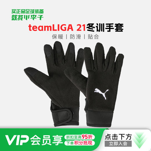 小李子PUMA彪马足球运动冬训专用防寒手套成人男041706 01 商品图0